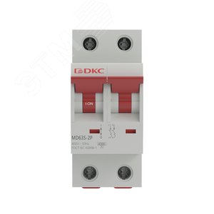 Выключатель автоматический двухполюсный 6А C MD63S-2PC6 4,5кА MD63S-2PC6 DKC - 3