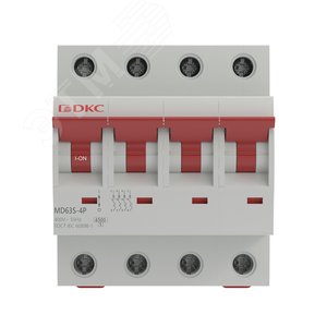 Выключатель автоматический четырёхполюсный 40А B MD63S-4PB40 4,5кА MD63S-4PB40 DKC - 3