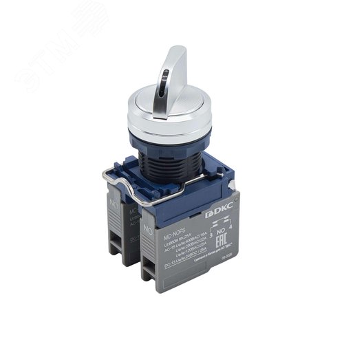 Головка переключателя на 3 положения с фиксацией стандартная ручка, черный, алюминий - фото 5