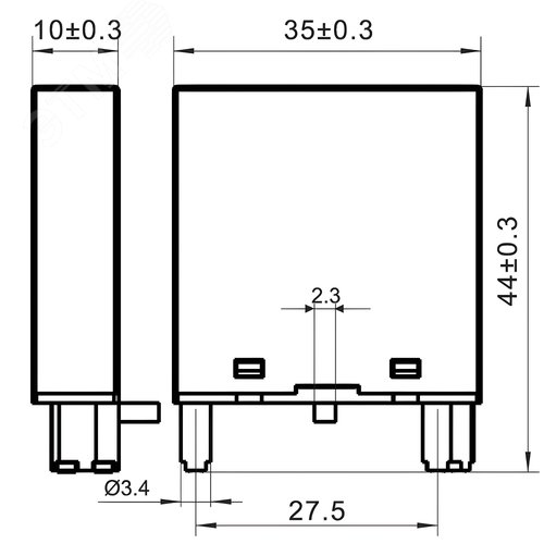 Модуль индикации и защиты, RC-цепочка, 6-24V AC/DC - фото 2