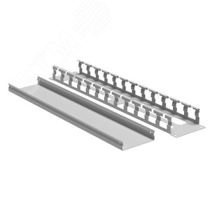 Органайзер кабельный с крышкой и отверстиями 2U, глубина 40 мм, для 19'' IT-корпусов ДКС серии STI/CQE, RAL7035 - фото 2