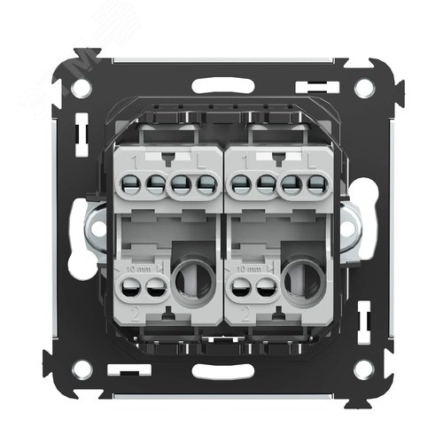 Avanti Переключатель двухклавишный в стену  Закаленная сталь - фото 3