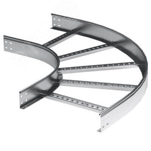 Угол горизонтальный 90 градусов 100x600 R300 лонжерон 1,5 мм горячеоцинкованный в комплекте крепежные элементы соединительные пластины - фото 1