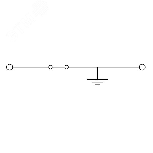 Клемма заземления, зажим push-in, 2 точки подключения, 6 кв.мм - фото 3