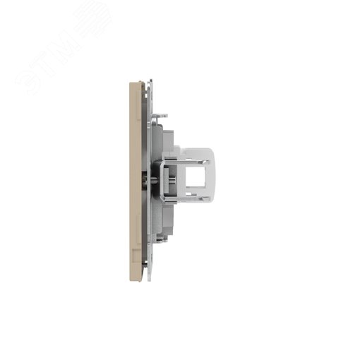 Компьютерная розетка RJ-45 без шторки, кат.5е одинарная, KANT, ванильный марципан - фото 4