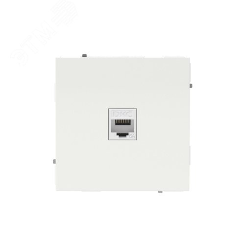 Компьютерная розетка RJ-45 без шторки, кат.6А одинарная,KANT, белая магнолия - фото 1