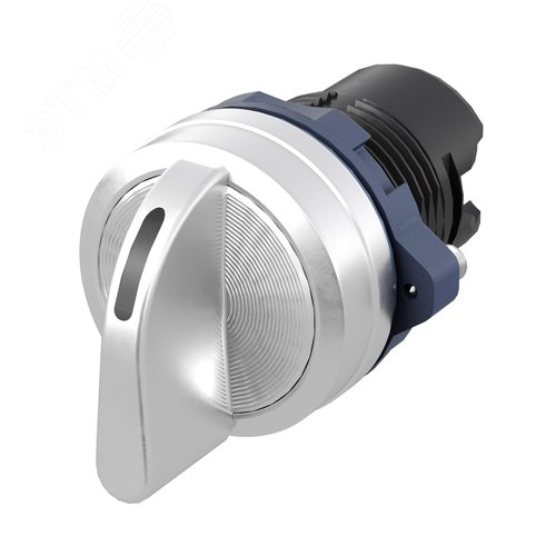 Головка переключателя на 3 положения с возвратом стандартная ручка, черный, алюминий - фото 1