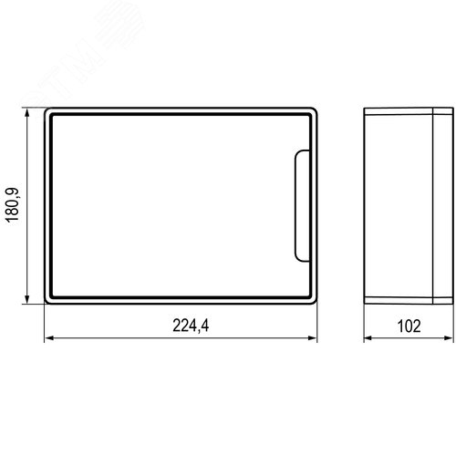 Щиток 8 мод настенный Фрейм (FRAME), белый с белой дверцей, с 2 шинами PEN на 6 и 8 отв. - фото 5