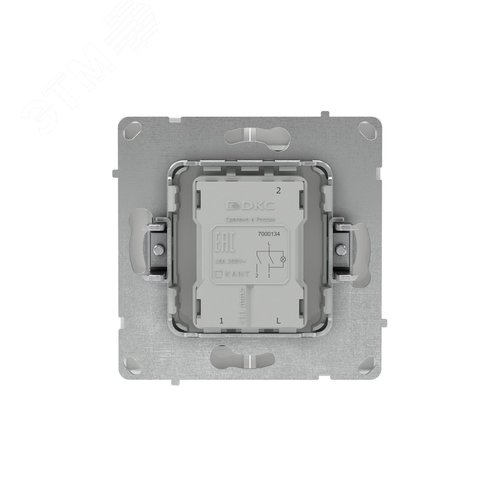 Выключатель двухклавишный с подсветкой, KANT, белая магнолия - фото 4