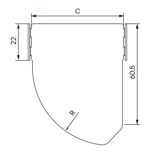 Крышка на горизонтальный изменяемый угол СРО 0-45град. 300, 1,5 мм, цинк-ламель - фото 2
