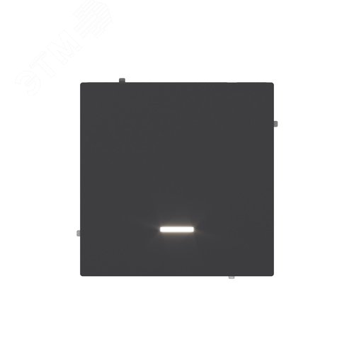 Переключатель одноклавишный с подсветкой, KANT, черный уголь - фото 2