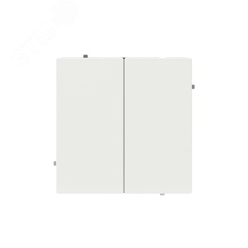 Выключатель двухклавишный, KANT, белая магнолия - фото 1