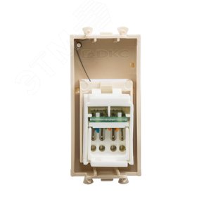 Компьютерная розетка RJ-45 модульная, кат.6А, Avanti, ванильная дымка, 1 модуль - фото 3