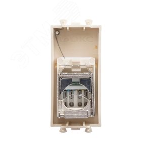 Компьютерная розетка RJ-45 модульная, кат.6 экранированная, Avanti, ванильная дымка, 1 модуль - фото 3