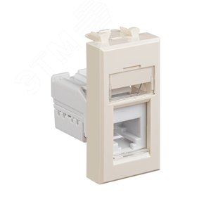 Телефонная розетка RJ-12 модульная, Avanti, ванильная дымка, 1 модуль - фото 2