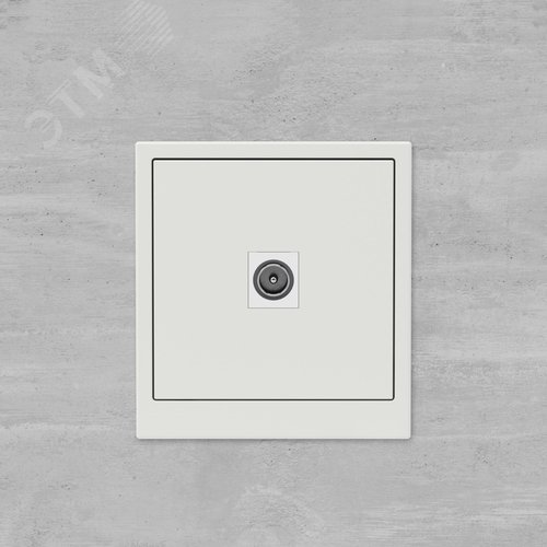 Розетка TV одиночная, KANT, белый песок - фото 6