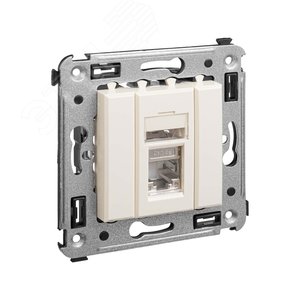 Avanti Компьютерная розетка RJ-45 в стену, кат.5e одинарная экранированная, Ванильная дымка - фото 2