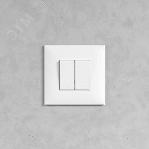 Avanti Инвертор двухклавишный в стену Белое облако(Переключатель сх. 7+7) - фото 5