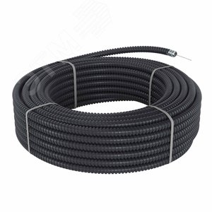 Металлорукав DN 50мм в герметичной ПВХ изоляции, низкотемпературный, Dвн 50,5 мм, Dнар 57,0, с протяжкой, 25 м, цвет чёрный - фото 4