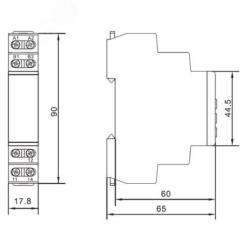 Реле контроля тока, 1.6-16А, конфигурация контакта 1CO, 24-240 AC/DC - фото 3