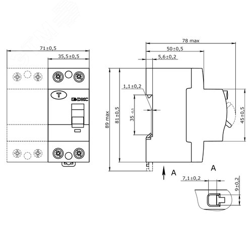 УЗО YON макс (YON max) 2P, 100mA, 25A, type A-S - фото 6