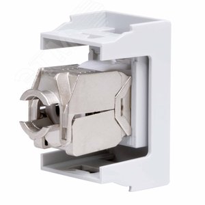 Розетка RJ-45 кат.6,экр, ЭУИ Вива (Viva),1 мод.,сер - фото 3