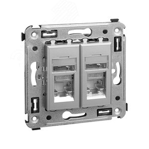 Avanti Компьютерная розетка RJ-45 в стену кат.5e двойная экранированная Закаленная сталь - фото 2