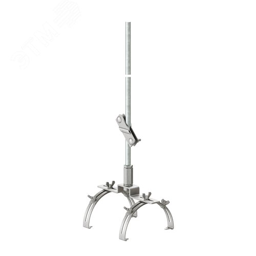 Молниеприемник коньковый с регулируемыми зажимами, 1000 мм - фото 1