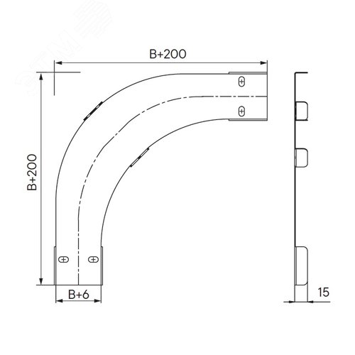 Крышка на угол горизонтальный 90 градусов 400, 2,0 мм, горячий цинк, в комплекте с крепежными элементами необходимыми для монтажа, горячий цинк, в комплекте с крепежными элементами необходимыми для монтажа - фото 2