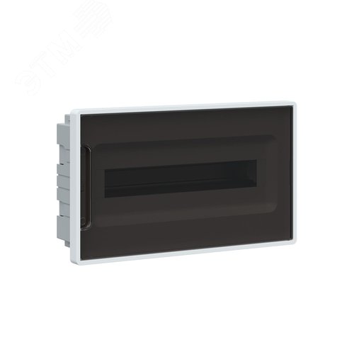 Изображение товара Щиток 18 мод встраиваемый для полых стен FRAME ЩРв-П-18, белый, с тонированной дверцей, с 2 шинами PEN на 8 и 10 отв. F18B3WD DKC (шт)