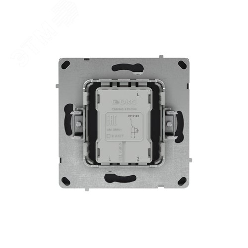 Переключатель одноклавишный с подсветкой, KANT, черный уголь - фото 4