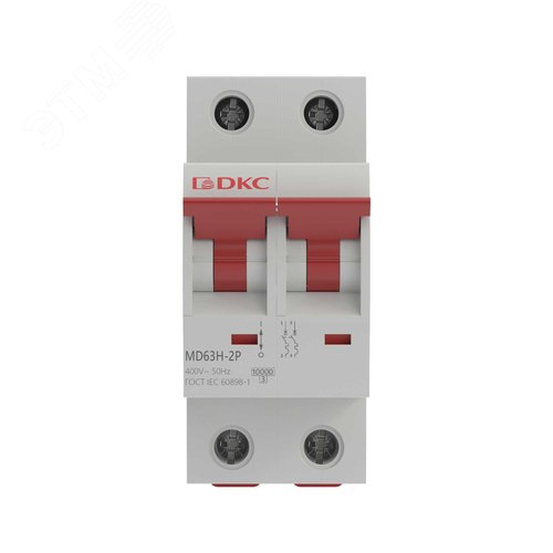 Автоматический выключатель модульный YON макс (YON max) типа MD63H, 10кА, 2 полюса, хар-ка B, 50А - фото 2