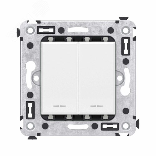 Avanti Кнопка двухклавишная в стену  Белое облако - фото 1