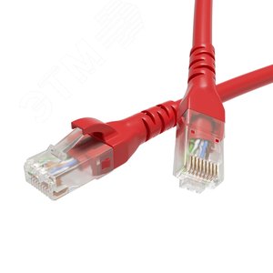 Изображение товара Патч-корд неэкранированный CAT6 U/UTP 4х2 LSZH красный 0.5м (шт)
