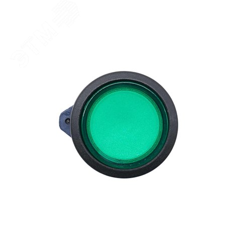 Головка кнопки плоская прозрачная без фиксации, зеленая - фото 2