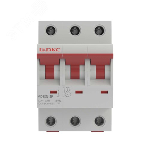 Выключатель автоматический трёхполюсный 6А C 6кА - фото 2