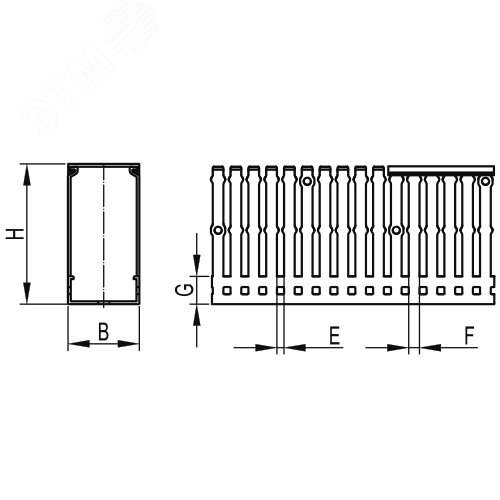 Короб перфорированный синий RL6 25x60 - фото 5