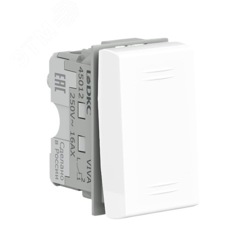 Переключатель, ЭУИ Вива (Viva), 1 мод., белый - фото 2