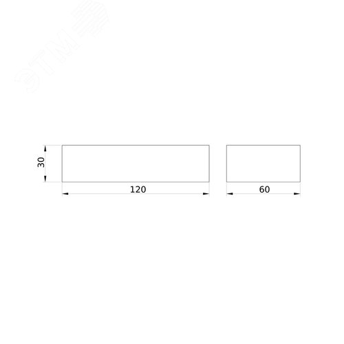Модуль глухой 30х120 мм - фото 2