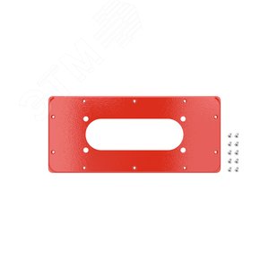 Фланец для монтажа кабельного ввода FL21 для корпусов ST, тип 3, 343x153 мм, красный RAL3020 - фото 1