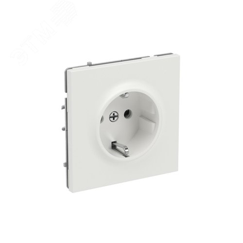 Розетка силовая, 2P+E, с заземлением без з/ш,     KANT, белый песок - фото 2