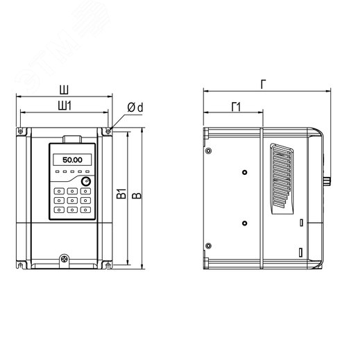 Преобразователь частоты 1.5 кВт 220В с встроенным тормозным прерывателем и ЭМС фильтром - фото 3