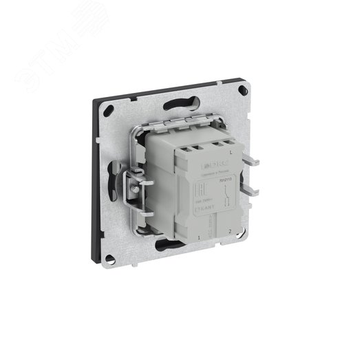 Переключатель одноклавишный, KANT, черный уголь - фото 5