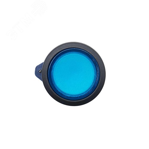 Головка кнопки плоская прозрачная без фиксации, синяя - фото 2