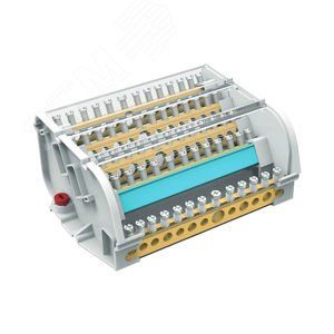 Изображение товара Блок распределительный на DIN-рейку 5р 160А 8х7мм 2х8мм 2х9мм 1х12мм (шт)