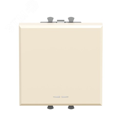 Инвертор одноклавишный модульный, Avanti, ванильная дымка, 2 модуля - фото 1