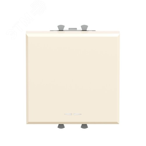 Выключатель одноклавишный модульный, Avanti, ванильная дымка, 2 модуля - фото 1