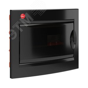 Изображение товара Щит встраиваемый с дверцей 12 модулей IP41 черный с клеммным блоком 63А (шт)