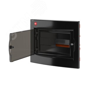Щит встраиваемый с дверцей 12 модулей IP41 черный с клеммным блоком 63А - фото 3