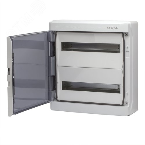 Щит настенный с дверцей 36 модулей IP65 серый с   клеммным блоком 63А - фото 2